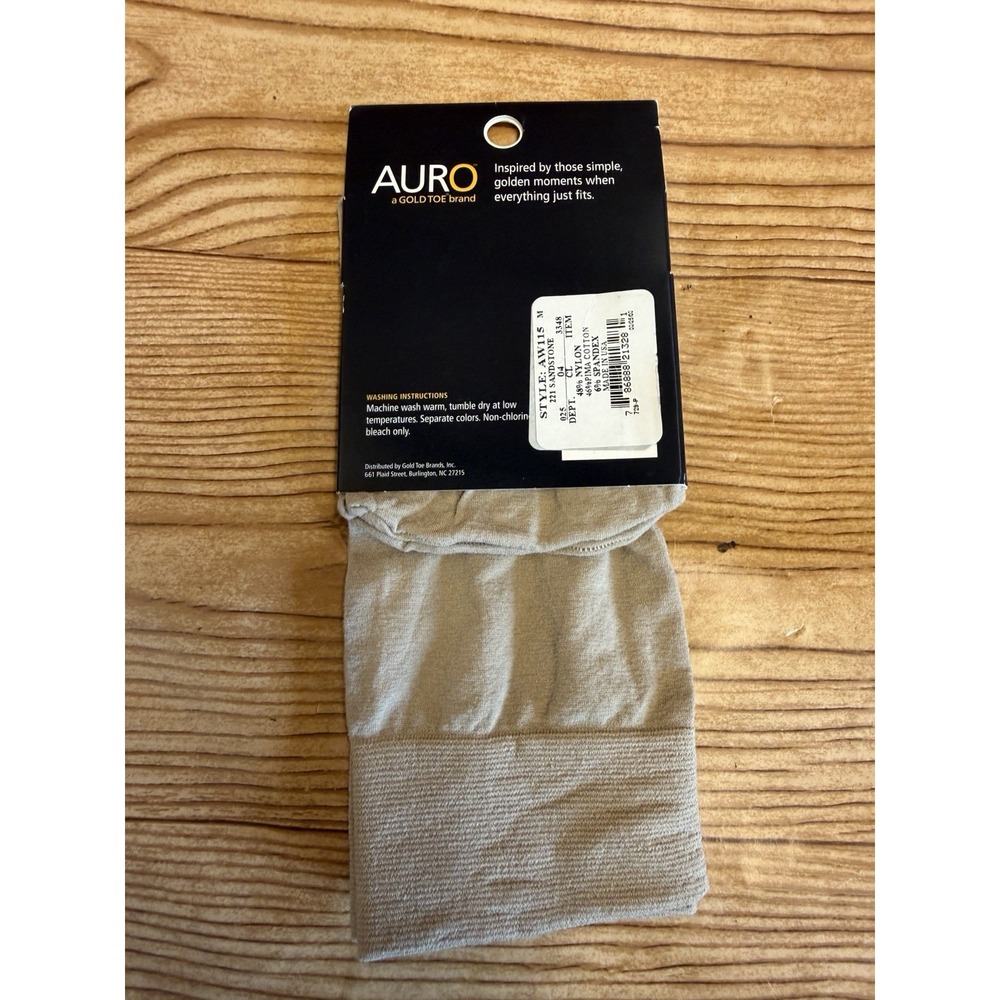 NEW Auro Women's Luster Opaque Trouser Socks One Size Color: Sandstone USA NWT